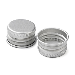 Aluminium Screw Caps, Refillable Bottle Replacement Lid, Flat Round, Platinum, 2.25x1.2cm(FIND-XCP0002-53)