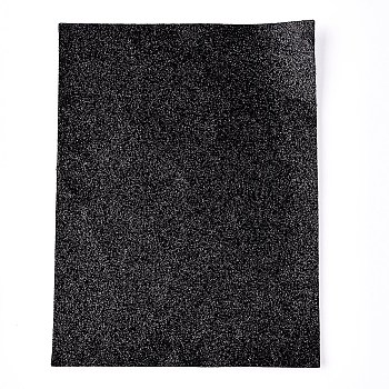 Halloween Theme Imitation Leather Fabric, for Garment Accessories, Black, 21x16x0.05cm