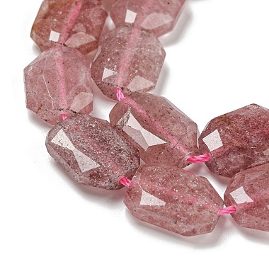 perles fraise naturelle de quartz brins(G-P544-B01-01)-4