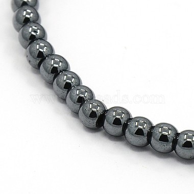 Elastic Non-Magnetic Synthetic Hematite Beaded Stretch Bracelets(BJEW-O017-02)-2
