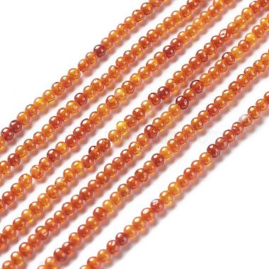 Orange Round Cubic Zirconia Beads