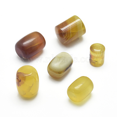 14mm Mixed Shapes Yellow Agate Beads
