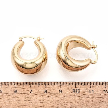 真鍮製のフープピアス(KK-T080-95G)-3