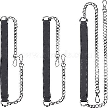 Black Imitation Leather Purse Chains