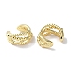 Rack Plating Brass Criss Cross Cuff Earrings(EJEW-H099-11G)-2