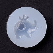 Elephant DIY Food Grade Silicone Molds, Resin Casting Molds, For UV Resin, Epoxy Resin Jewelry Making, White, 39x9mm, Inner Diameter: 25x24mm(DIY-C035-05)