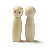 Unfinished Wooden Peg Dolls Display Decorations, for Painting Craft Art Projects, Beige, 21x70.5mm(WOOD-E015-01C)