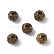 Wood Beads, Undyed, Round, Camel, 8mm, Hole: 1.6mm(WOOD-I009-01B-07)