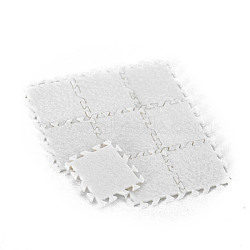 9Pcs Cloth Mini Splicing Mats, children's Carpets, Micro Landscape Home Dollhouse Accessories, Pretending Prop Decorations, White, 35x35x2mm(PW-WG26210-07)