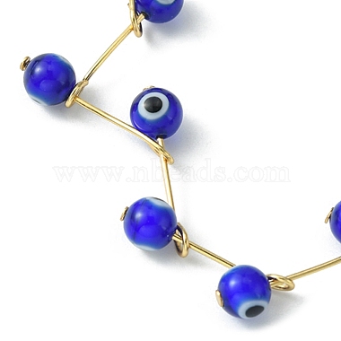 Handmade Evil Eye Lampwork  Beaded Bracelets(BJEW-JB05855-03)-2