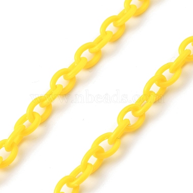Personalized ABS Plastic Cable Chain Necklaces(NJEW-JN02996-M)-4