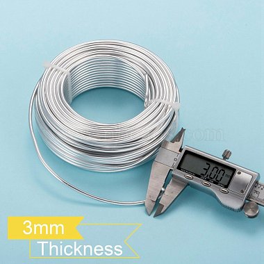 65.6 Feet Silver Aluminum Craft Wire, Soft and Flexible Metal Armature Wire for