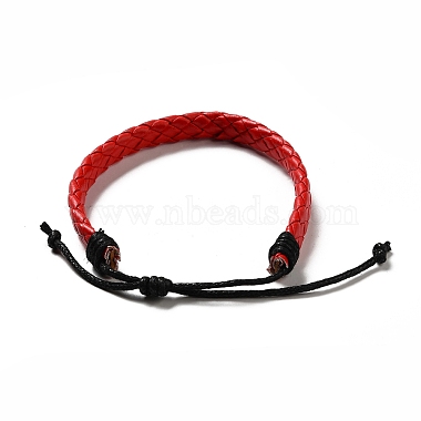 PU Imitation Leather Braided Cord Bracelets for Women(BJEW-M290-01A)-2