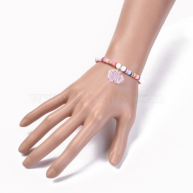 Eco-Friendly Handmade Polymer Clay Heishi Beads Kids Stretch Bracelets(BJEW-JB04345)-5
