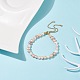 Pulsera deslizante con cuentas de perlas naturales para mujer.(BJEW-JB08330-02)-2