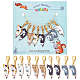 8Pcs 8 Style Alloy Enamel Cat Pendants Decoration(HJEW-NB0001-50)-1