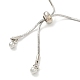 Brass Flat Snake Chains Lariat Necklaces(NJEW-P289-13P)-4