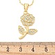 Brass Micro Pave Clear Cubic Zirconia Pendant Necklaces for Women(NJEW-M084-02G-01)-3