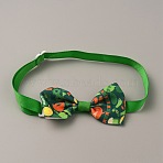 Adjustable Cloth Pet Bow Ties, Pet's Collars, with Plastic Buckles, for Saint Patrick's Day, Flag Pattern, 240~395mm(AJEW-WH0258-563K)
