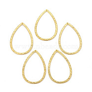 Alloy Pendants, teardrop, Golden, Lead Free and Cadmium Free and Nickel Free, 41x27.5x1.2mm, Hole: 1mm(X-EA11904Y-NFG)