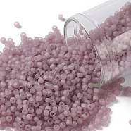 TOHO Round Seed Beads, Japanese Seed Beads, Frosted, (151F) Ceylon Frost Grape Mist, 11/0, 2.2mm, Hole: 0.8mm, about 5555pcs/50g(SEED-XTR11-0151F)