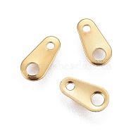 201 Stainless Steel Chain Tabs, Chain Extender Connectors, Golden, 8x4x0.7mm, Hole: 1mm and 1.8mm(STAS-I100-30B-G)