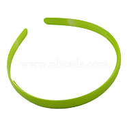 Plain Plastic Hair Band Findings, with Teeth, Green, 8mm wide
(X-PJH103Y-7)