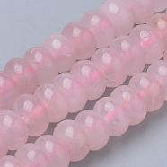 Natural Rose Quartz Beads Strands, Rondelle, 8~8.5x4.5~5mm, Hole: 1mm, about 80pcs/strand, 16.3 inch(G-S272-23)