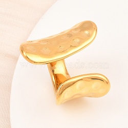 304 Stainless Steel Cuff Open Rings, Ion Plating(IP), Real 18K Gold Plated, Real 18K Gold Plated, 6.5~28mm, Inner Diameter: 18mm(RJEW-D336-02G)