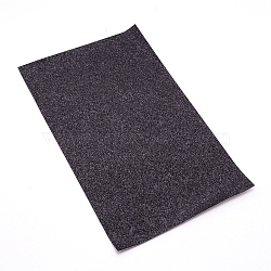 Imitation Leather Fabric, for Garment Accessories, Black, 33x20cm(DIY-WH0224-07B)