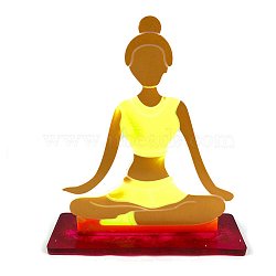 YOGA DIY Silicone Statue Molds, for Home Decoraction Making, Resin Casting Molds, For UV Resin, Epoxy Resin Jewelry Making, White, 223x179.5x9mm(DIY-G046-11)