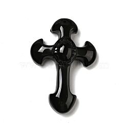 Natural Rainbow Obsidian Big Pendants, Religion, Cross, 51.5x35.5x11mm, Hole: 1.4mm(G-D471-08)