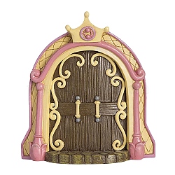 Dollhouse Wood Fairy Garden Door, Camel, 100x70x10mm(PW-WG12545-07)