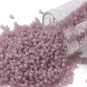 TOHO Round Seed Beads, Japanese Seed Beads, Frosted, (151F) Ceylon Frost Grape Mist, 11/0, 2.2mm, Hole: 0.8mm, about 5555pcs/50g