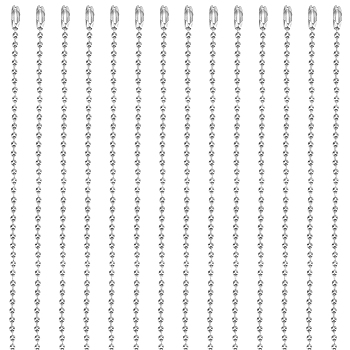 30Pcs Iron Ball Chain Necklace Making, Platinum, 23.43 inch(59.5cm), 2.5mm