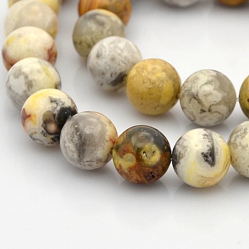 Natural Crazy Lace Agate Round Beads Strands, 8mm, Hole: 1mm, about 50pcs/strand, 15.7 inch