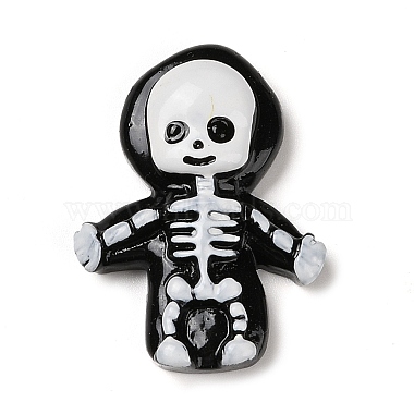 Black Skeleton Resin Cabochons