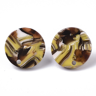 Cellulose Acetate(Resin) Stud Earring Findings(KY-R022-020)-3