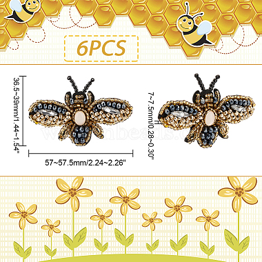 Bee Shape Felt Ornament Accessories(PATC-WH0005-27)-2