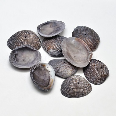 32mm Black Shell Other Sea Shell Beads