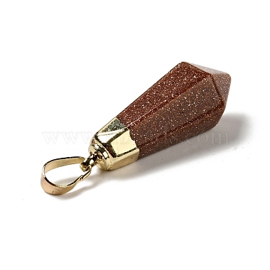 Synthetic Goldstone Pointed Pendants(G-P474-02G-01)-3