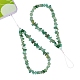 Natural Green Aventurine Chips Cell Phone Lanyard Wrist Strap(HJEW-SW00018-01)-1