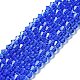 Blue Glass Bicone Beads Strands(X-GLAA-S026-6mm-02)-1