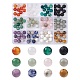 120шт. 12 стили круглые бусины из смешанных драгоценных камней(G-FS0005-74)-1