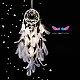 сетка/паутина из хлопчатобумажной веревки в индийском стиле с подвеской из перьев(HJEW-PW0001-029B-01)-1