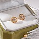 Brass Micro Pave Clear Cubic Zirconia Stud Earrings(EJEW-K300-18G)-2