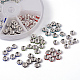 1 Box Mixed Brass Rhinestone Rondelle Spacer Beads(RB-MSMC002-13-NF)-4
