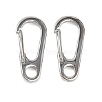 304 Stainless Steel Rock Climbing Carabiners, Key Clasps, Stainless Steel Color, 32x15x6.5mm, Hole: 5mm(STAS-B089-02C-P)