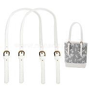 WADORN 2Pcs Imitation Leather Adjustable Crossbody Purse Straps, with Alloy Findings, White, 64.5~69x1.45x0.3cm(FIND-WR0009-52B)