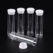 Clear Tube Plastic Bead Containers with Lid, 15mm wide, 55mm long, Capacity: 3ml(0.1 fl. oz)(X-C068Y)